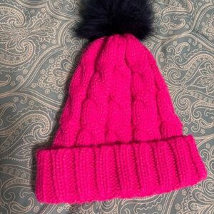 Hot pink winter hat or boggin